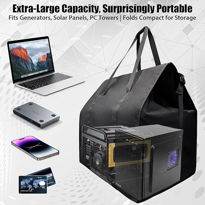 Large Faraday Bag for Generators Computers &amp Electronics – Military-Grade EMP &amp RFID Protection RF Signal Blocking Cage 30x24x24 – Privacy Shield for Solar Panels Mobile Devices &amp Da