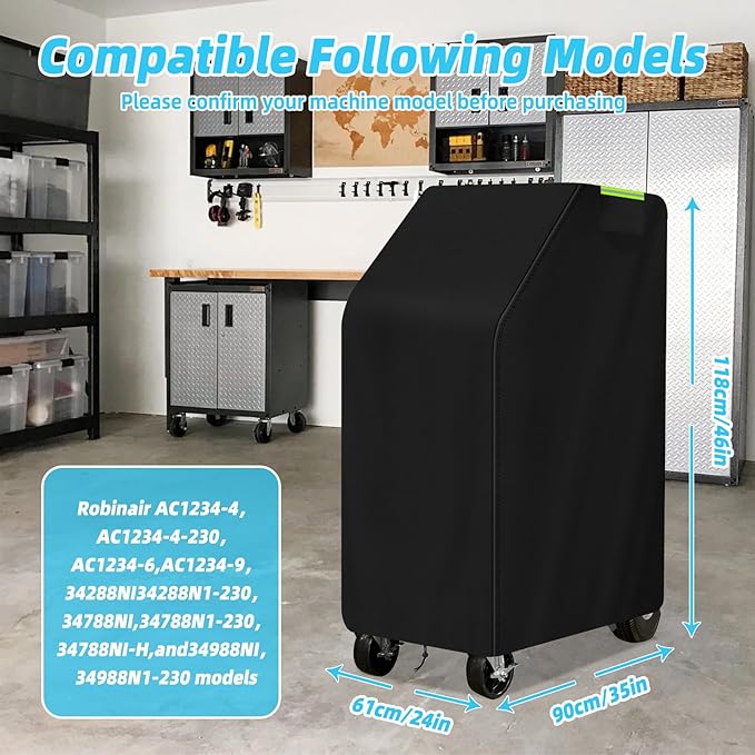 Cover for Robinair A/C RRR Machines Heavy Duty Protective Dust Cover for Automotive AC Recovery Recharge EquipmentWorkshop &amp Garage Equipment Protection