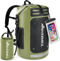 Waterproof Dry Bag with Waterproof Phone Case and small waterproof Bag Green