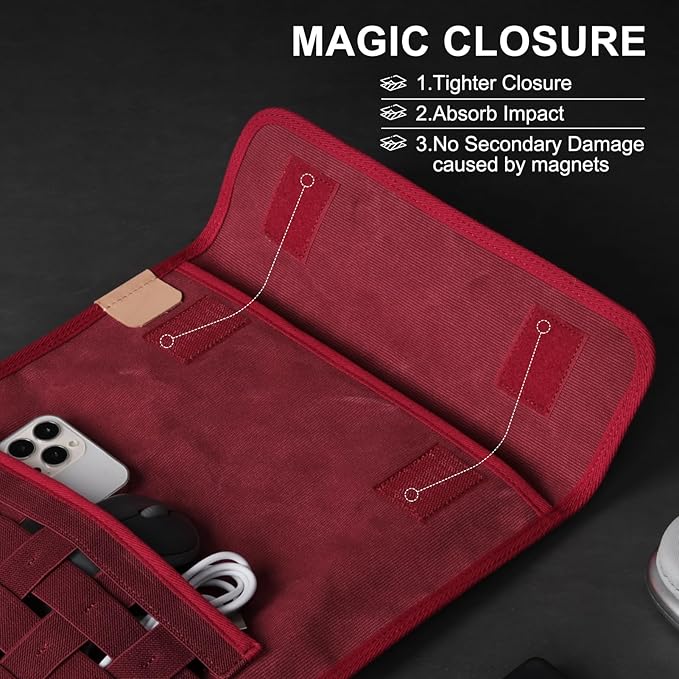 Gexmil Protective Tablet Sleeve for iPad Pro 13 Inch (M4) 2024 iPad Air 13 Inch M3/M2 iPad Pro 12.9 InchGalaxy Tab S9 Plus/S10+/S10 Plus/S9 FE+/S9 FE Plus 12.4 Red