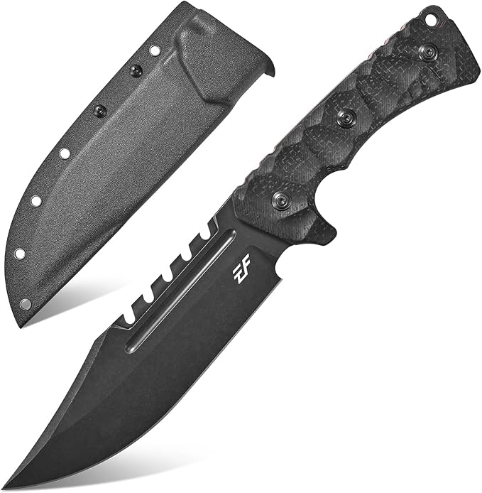 Eafengrow EF161 Fixed Blade Knife Sleipner Steel Blade Micarta Handle Full Tang EDC Tool Fix Knifes for Camping Hunting Bushcraft