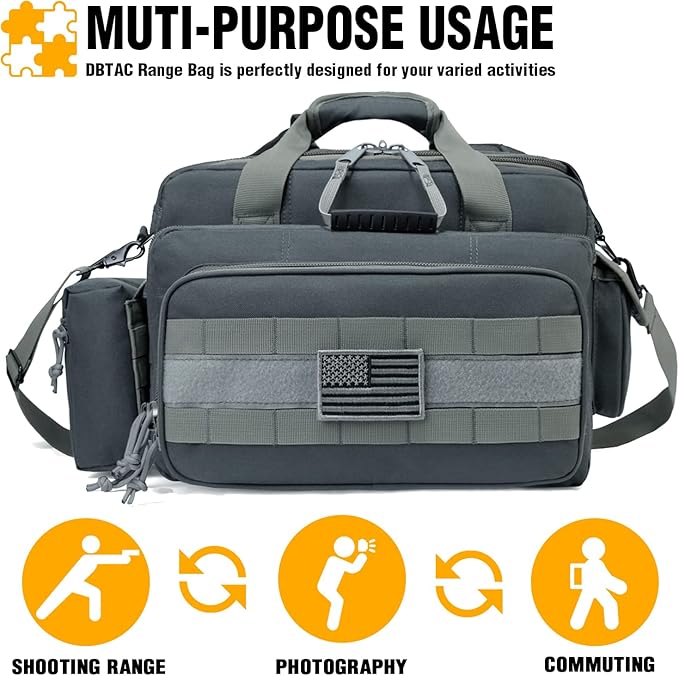 Tactical Range Bag Middle Size + Tactical Lunch Backpack (Grey)