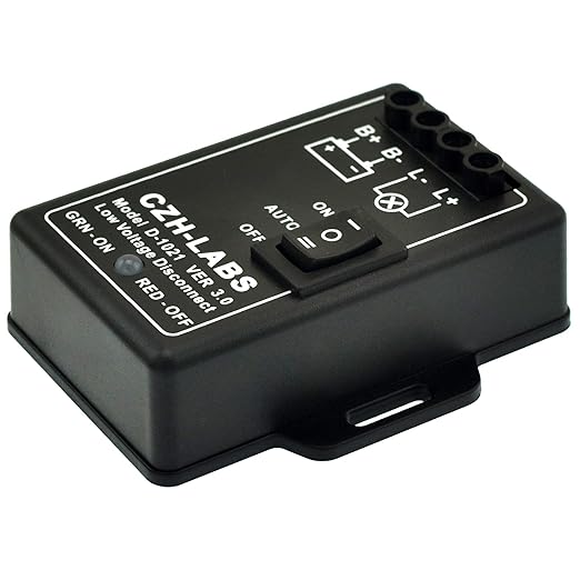 LVD Low Voltage Disconnect Module. (48V / 30Amp Black Rocker Switch Automatic Operation)