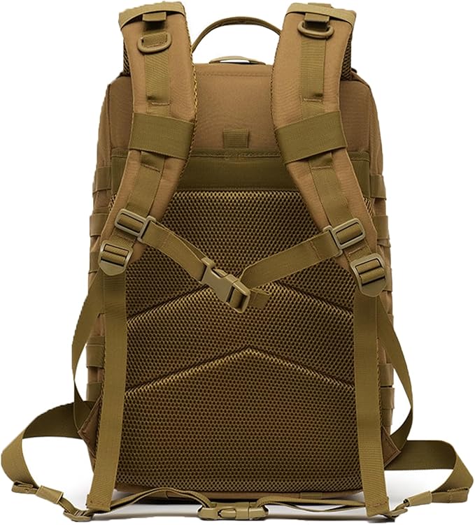 50l Tactical Backpack for Men's Camouflage Camping Mountaineering Travel Sports Large Capacity Multi-function Backpack (Khaki)