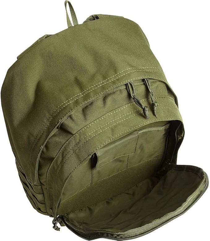 FOX OUTDOOR PRODUCTS Level 1 Tac-Pack Backpack w/Modular Webbing 22L Capacity Padded Straps for Hiking Camping &amp Travel OLIVE DRAB