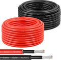 Solar Panel Wire 10 AWG(6mm²) - Solar Extension Cable 30Ft Black &amp 30Ft Red 10 Gauge Tinned Copper PV Wire for Outdoor Automotive RV Solar Panel Boat Marine (Black+Red)