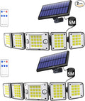 Solar Outdoor Lights - 7600Lum 240° Dual Motion Sensor 560 LED Separate Panel16.5Ft CableDusk to Dawn Lighting Mode Security Solar Powered Flood Light for Porch Yard Shed Wall