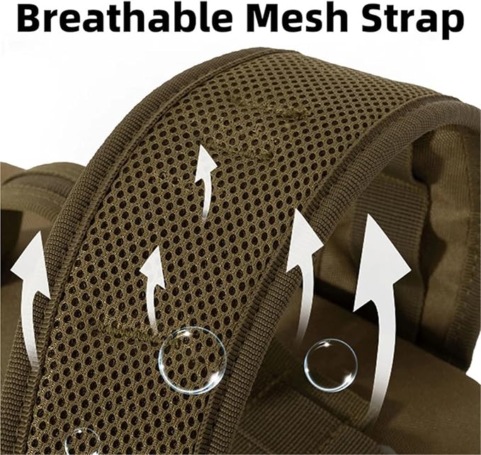 Climbing Backpack Outdoor Tactical Molle Bag Sports Camping Rucksack Multipurpose Hiking Fishing Hunting Mountaineering Backpack(BCP)