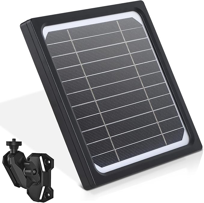 5W Solar Panel for Trail Camera 12V 6V Solar Battery Charger Kit with 5200mAh Rechargeable Battery Waterproof Hunting Accessory for Game Camera &amp Wildlife Camera