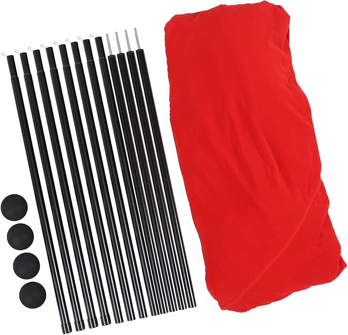 Pomya Tall Beach Sun Shelter UPF50+ Stability Extraction of The Outdoor Window for Camp for Camp Spacious and Versatile for Family Blue Polyester Iron Gatherings (Red)