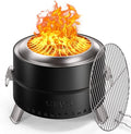 Ciays Smokeless Firepit for Outside 21 Inch Outdoor Fire Pit for Camping with Patented Technology Portable Fire Pit with Steel Grill Rack Fire Poker and Bag Easy Setup and Storage Wood Burning