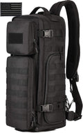 Protector Plus Tactical Sling Bag Military MOLLE Crossbody Pack (Patch Included)