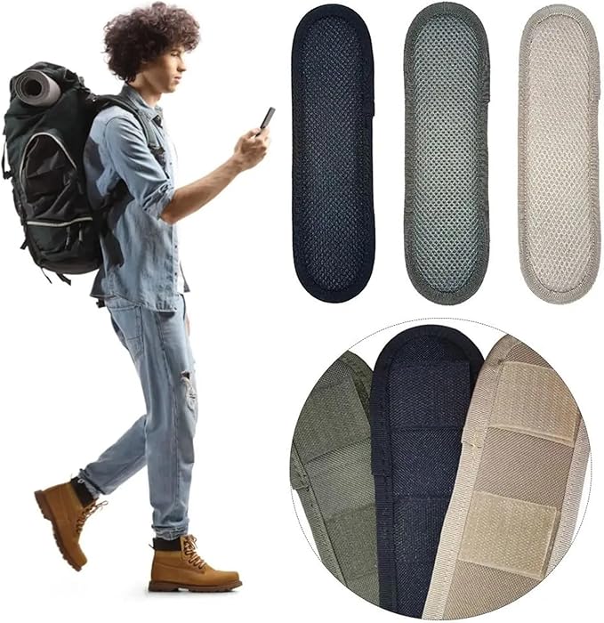 Backpack Strap Pads 6 Pcs 25x7cm Decompression Shoulder Pad Detachable for Backpack &amp Bag Strap