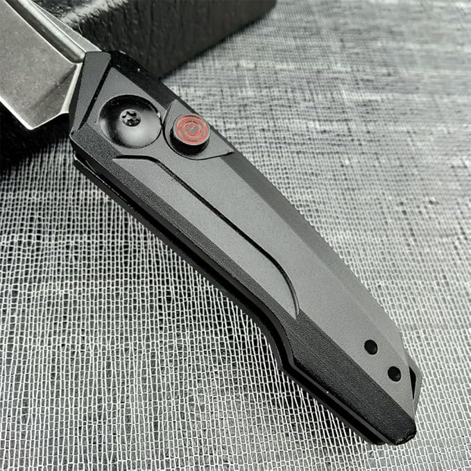 HUAAO Mini Pocket Folding Knife 1.81 Inch Drop Point Blade Aluminum Handle Box OpenerCamping EDC Tool