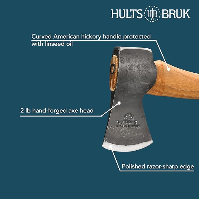 Hults Bruk 840712 Aneby Hatchet - 2 lb Head 20 Handle