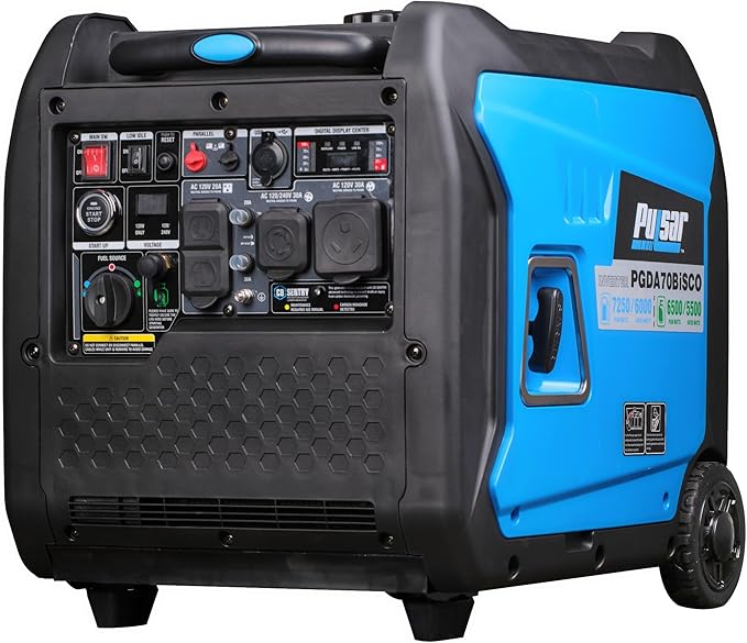 Pulsar 7250-Watt Super Quiet Dual Fuel Inverter Generator with Remote Start