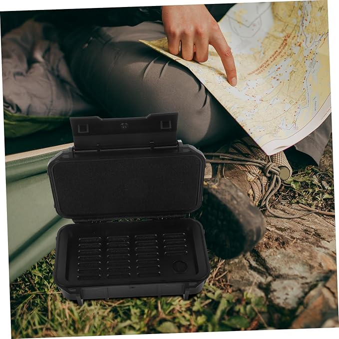 DOITOOL Double-Layer Camping Storage Box Airtight Shockproof Case for Outdoor Survival Bins Lids