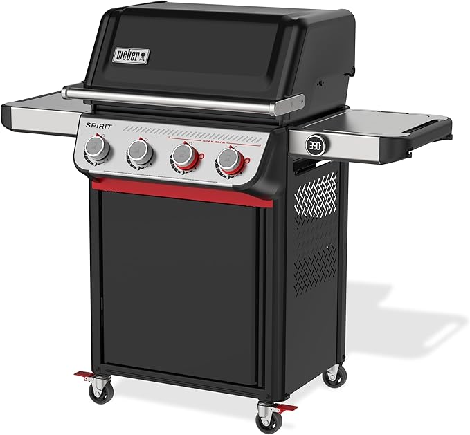 Weber Spirit EP-425 Liquid Propane Gas Grill for Outdoor Cooking and BBQ 4 Boost Burners Black