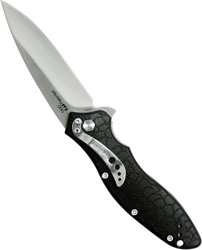 Kershaw Oso Sweet EDC Pocketknife 3 8Cr13MoV Steel Drop Point Blade Assisted Folder Opening with Flipper Liner Lock System Black &amp Camshaft Pocket Knife 3 4Cr14 Steel Blade