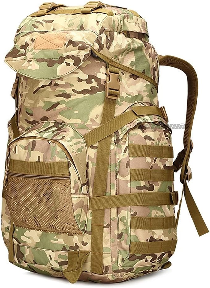 50L Military Tactical Backpack Outdoor Trekking Camping Army Backpack Large Capacity Airsoft Combat Training Molle Bags (acu)