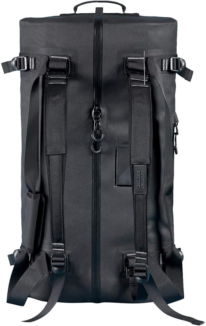 LEGEND Arctic 50 Dry Waterproof Black Duffel Bag - Large 3000 cu in /50 Litre Capacity - TPU Design for Kayaking Boating Weekenders Hiking or Gym - Foldable for Travel - 50 L
