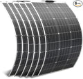 600W 12V Flexible Solar Panels 6x100W High Effiecncy Monocrystalline Solar Module for Marine RV Trailer Boat Cabin Van Car Battery