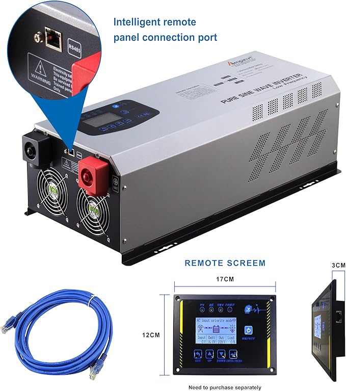 AMPINVT Specific Remote Control Panel for Low Frequency Pure Sine Wave Power Inverter