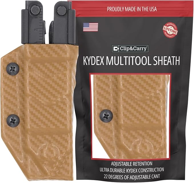 Clip &amp Carry Kydex Multitool Sheath for Gerber MP600 ~Fits bluntnose &amp needlenose Models~ Made in USA (Multi-Tool not Included) Multi Tool Holder Holster