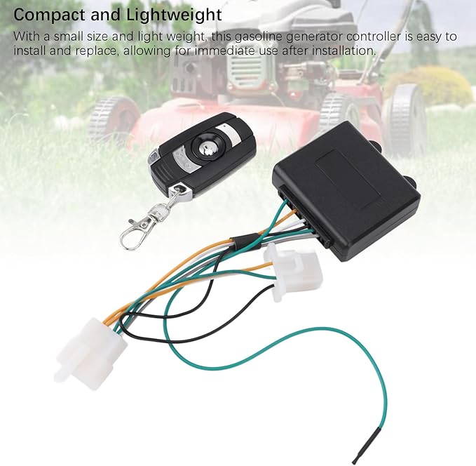 Gasoline Generator Remote Control Kit Rubber Plastic Start Stop Controller Switch Kit for Single Cylinder Air Cooled Gasoline Generator 2 to 3kw