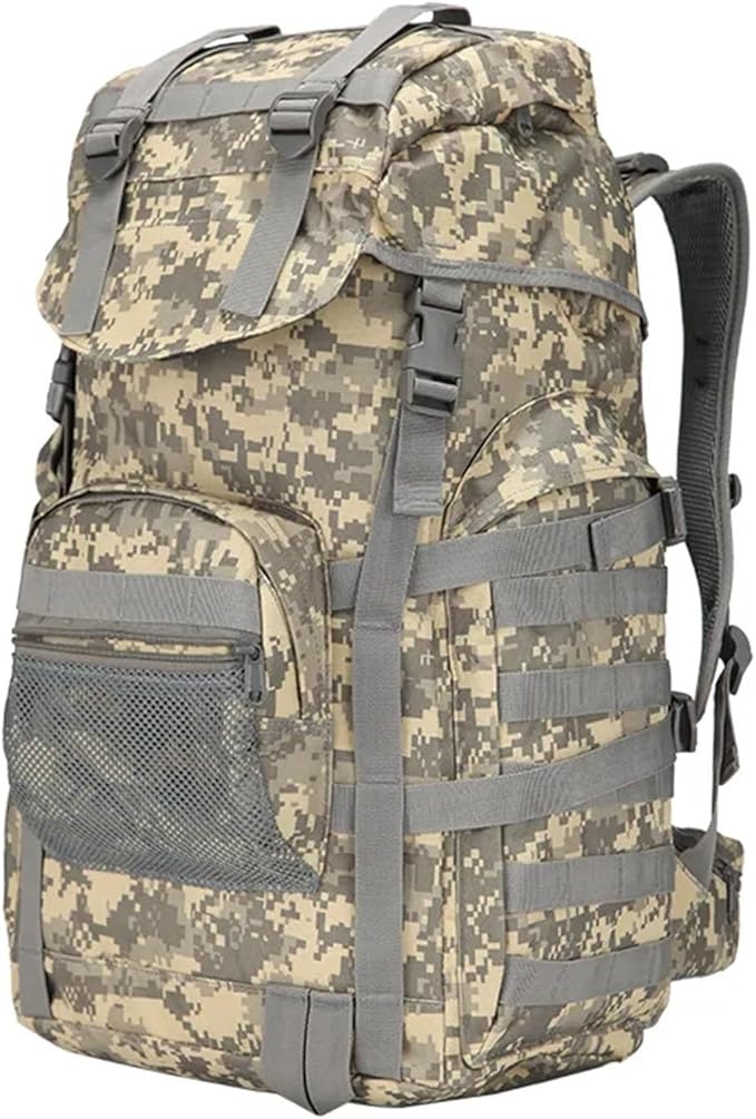 Genérico Compatible For 60L Camping Backpack Tactical Bag Large Waterproof Backpacks Camouflage Hiking(CP)