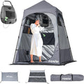 Camping Shower Tent Deluxe Changing Room Easy Set Up Privacy ShelterLarge Toilet Tent with Floor Drain Design for Beach CampingHiking with Stakes and Ropes for Stability