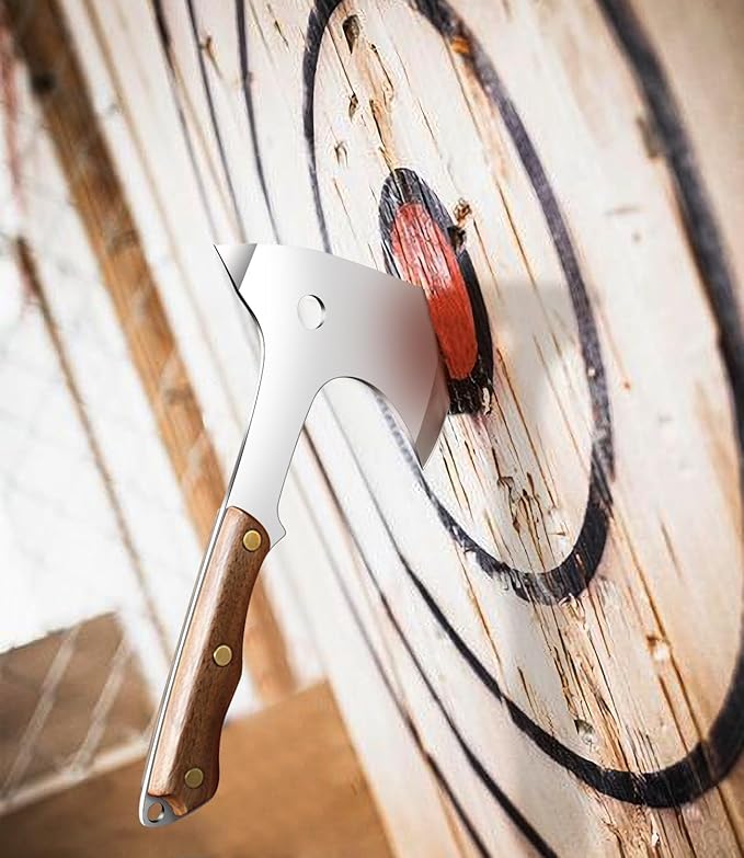 Throwing Axes- 6 Pack 10.2 Tomahawk Axe Full Tang with Sheath Stainless Steel Throwing Hatchet Great for Recreation and Competition