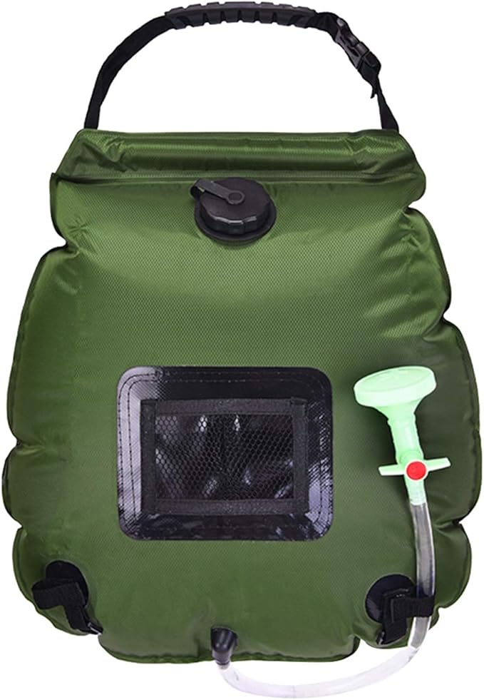 Portable 20L Portable Package Camp Hike Shower Bag Outdoor Bathing Product Outdoor Camping Accessories (Color : Green)
