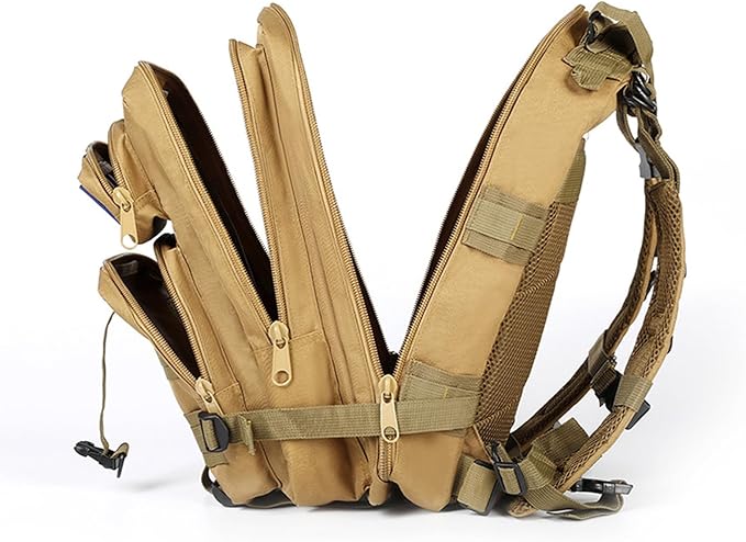 30L Waterproof Military Tactical Backpack Assault Bag Hiking Backpack MOLLE Outdoors Camping Trekking Rucksack - Khaki