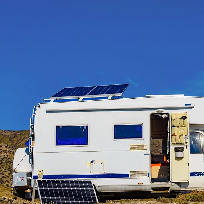 Newpowa Adjustable Solar Panel Tilt Mount Brackets 15-30 Degree Tilt Fits Most Standard Panels for RV Roof Off-Grid Universal 2-Pack (14 to 28 inches)