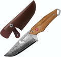 SODEN Damascus Hunting Knife with Sheath VG-10 Core Fixed Blade Survival &amp Camping Knife for Outdoor Tactical Use | Full Tang | Sharp Knife &amp Tool Set