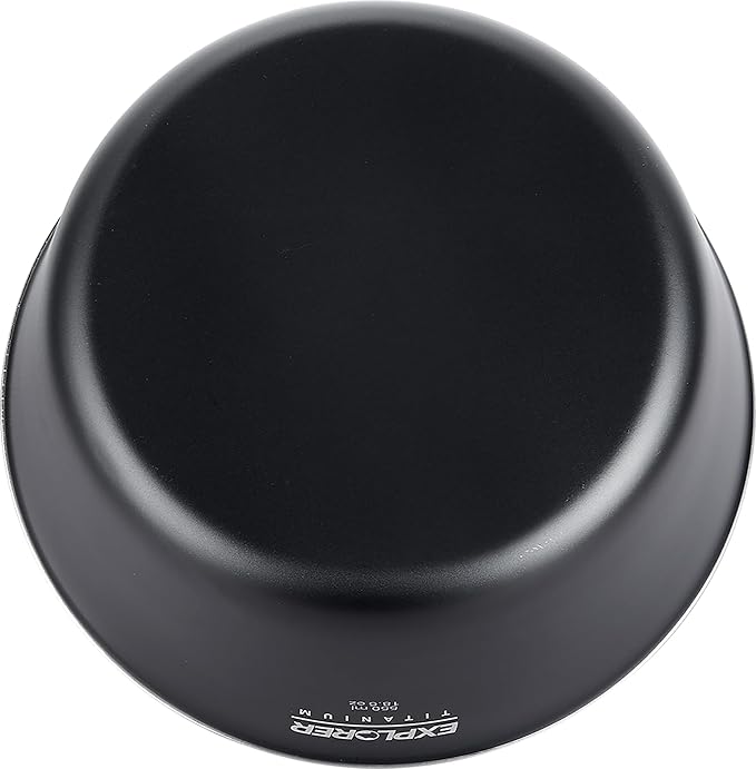 Explorer Bear Black Titanium Double-walled Camping Bowl 18 fl oz 550ml