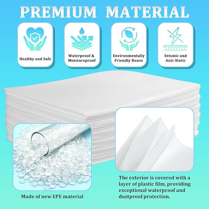 30Pack Large Foam Pouches 20x24 Inch Cushion Foam Pouch for Fragile Items Packing Supplies for Dishes Books Photo Frames and Canvas Artwork Plate Packing Sleeves for Moving Storage and Shipping