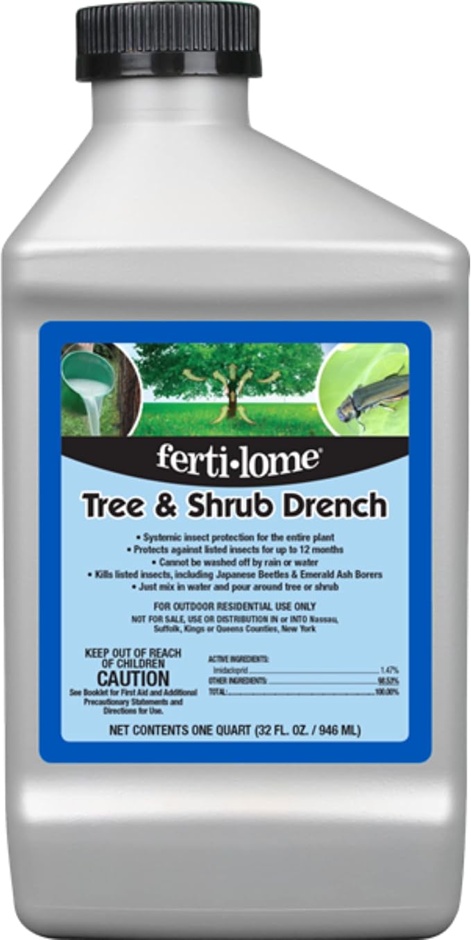 Fertilome 10208 2.5 Gal Tree &amp Shrub Insect Drench and Fertilome 11206 32 oz Tree &amp Shrub Drench Bundle