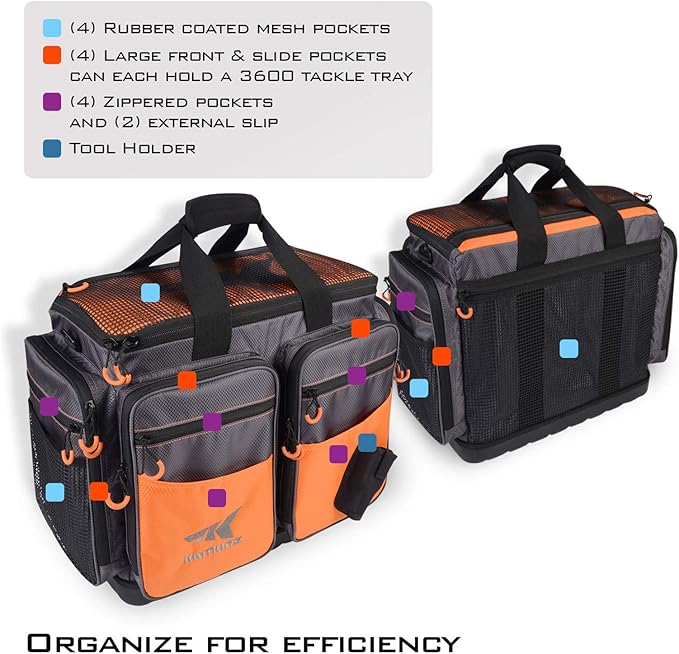 KastKing Fishing Gear &amp Tackle Bags - Saltwater Resistant Fishing Bags - Fishing Tackle Storage Bags