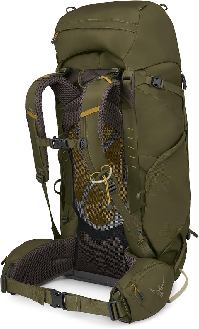 Osprey Kestrel 58L Men's Backpacking Backpack - Hiking &amp Camping Bag with Waterproof Raincover Moss Green Large/X-Large