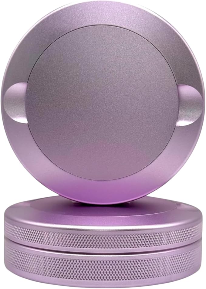 3.0 | Metal Container for Zyn Premium Aluminum Can &amp Rugged Pouch Holder | Extra Capacity Knurled Grip &amp Used Pouch Storage | EDC (Lavender)