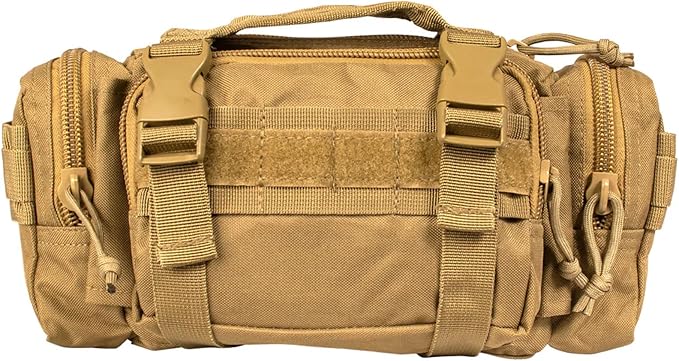 FOX OUTDOOR PRODUCTS Modular Deployment Bag | Tactical Waist Pack Go-Bag &amp Pack Attachment with Organizer Pockets &amp Webbing