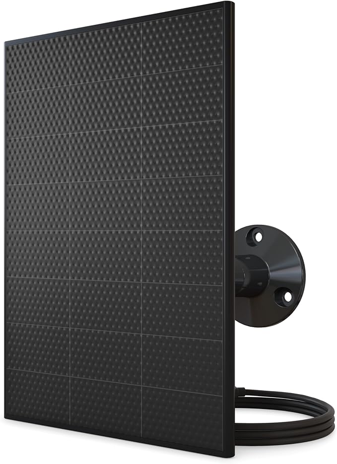 Arlo Solar Panel Charger (Black) Arlo Certified Accessory Weather Resistant Easy Install (2025 Released) Works with: Essential Series Go 2 Pro 3/4/5S/6/6 XL Ultra Series Wireless Floodlights