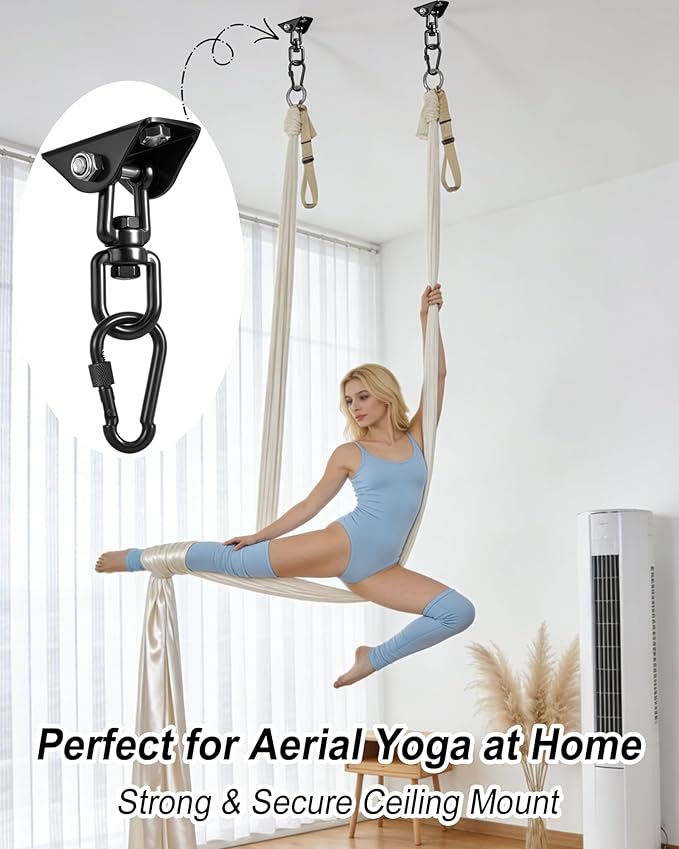 YOSE Porch Swing Hanging Kit Heavy Duty 2000lbs Stainless Steel Easy to Install Swing Hardware with Ceiling Hooks and Hammock Hooks Complete Swing Set Accessories for Indoor Outdoor Patio Garage