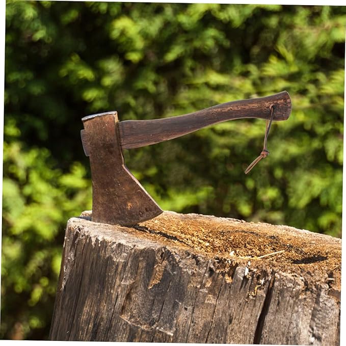 2pcs Wooden Axe Handle Replacement Mini Axe Handle Comfortable Grip and Hardwood Construction for Outdoor Activities and Camping