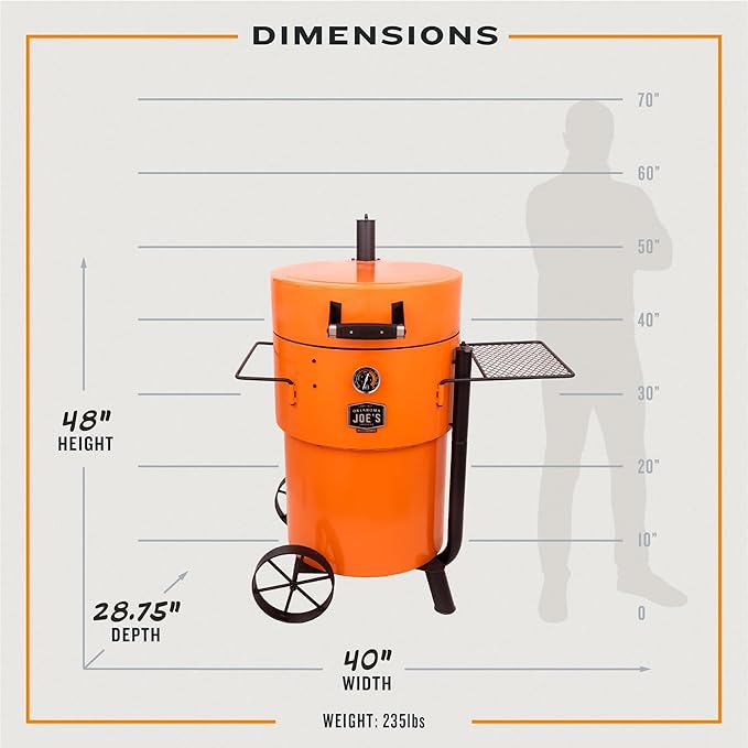 Oklahoma Joe's® Bronco Pro Drum Smoker Orange - 19202100
