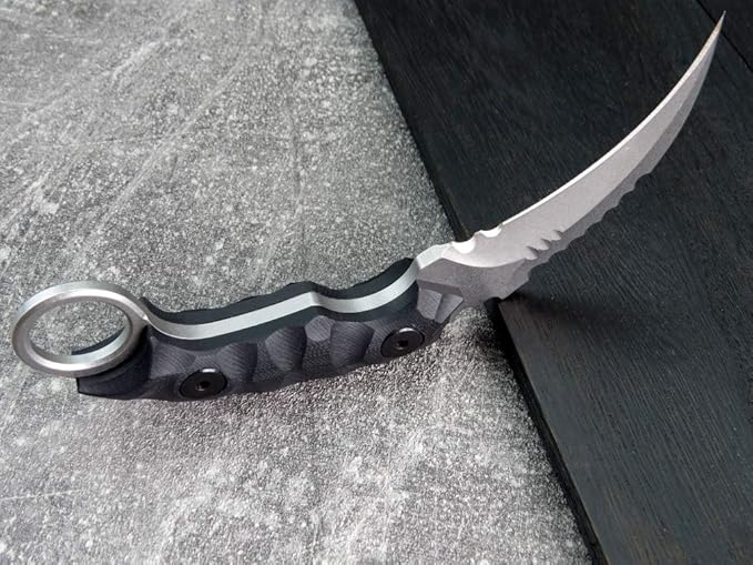 Ccanku C1691 Fixed Blade Knife D2 Steel G10 Handle 4 InchesOutdoor Survival Claw Teeth KnifeCamping EDC Tools