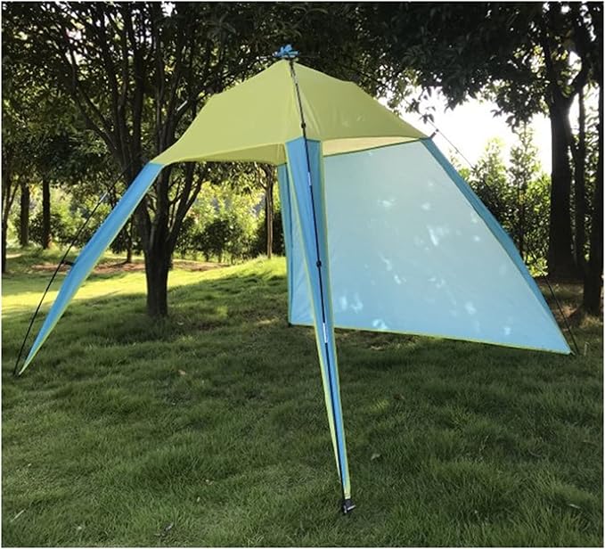 Assembled Beach Tent Portable Triangle Sun Shade Shelter Camping Canopy Open Beach Awning for Backpacking Hiking &amp Outdoor