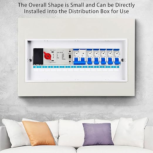 Dual Power Automatic Transfer Switch - 4P 100A 220V Changeover Switch with Automatic Transfer and Electronic Power Circuit Breaker